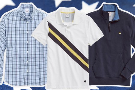 a collage of items from the Brooks Brothers Fourth of July sale