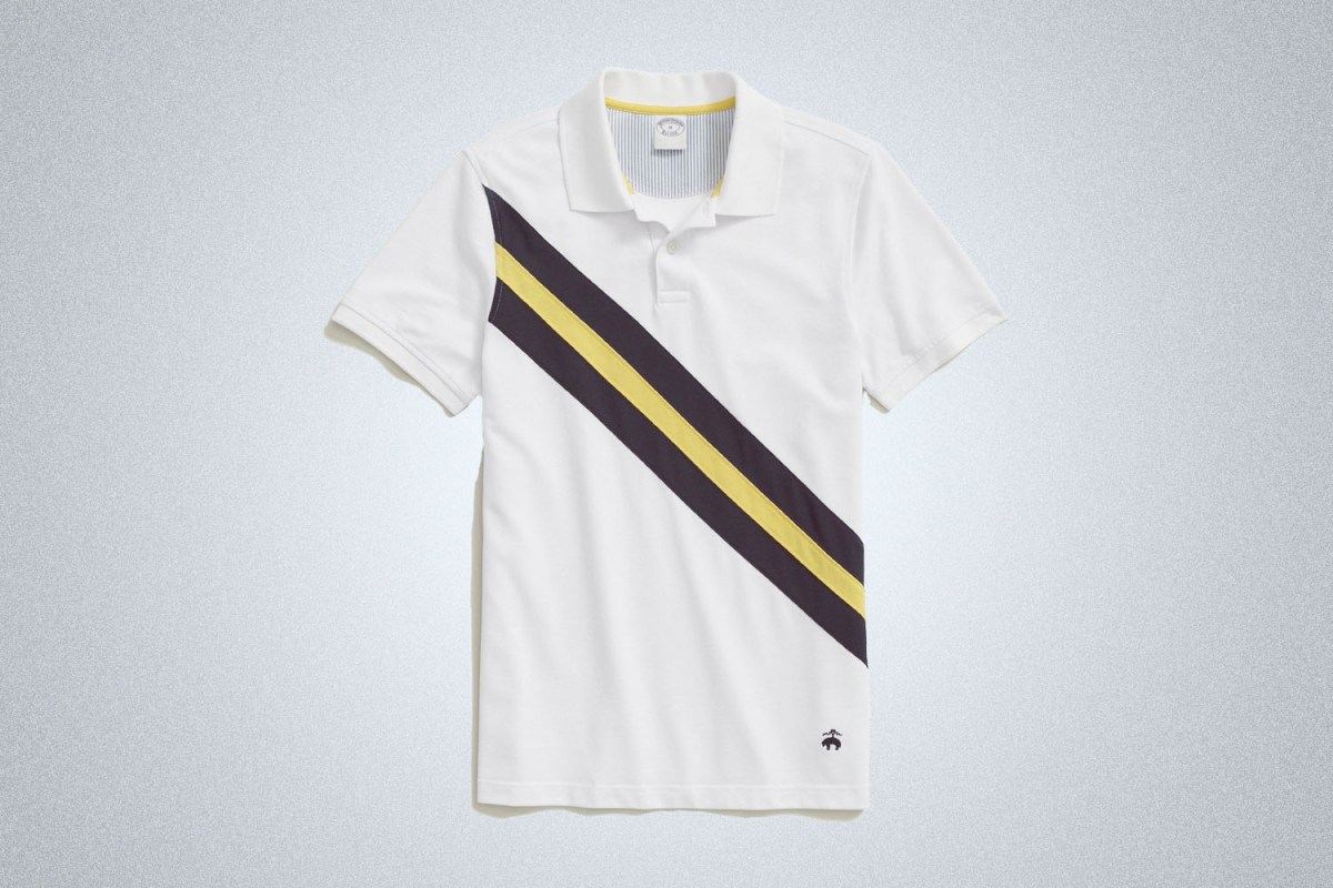 Brooks Brothers Pique Archive Stripe Polo Shirt