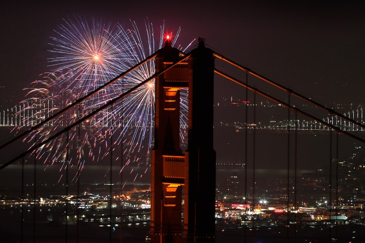 fourth of july fireworks in San Francisco