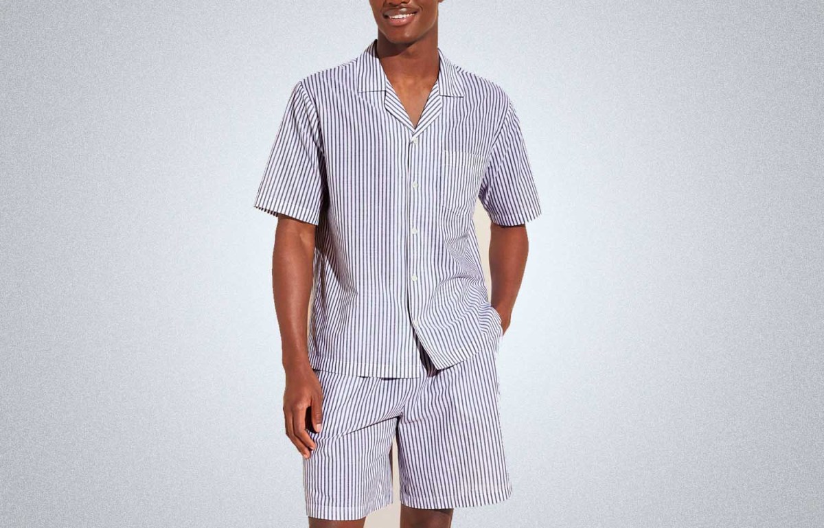 Eberjey Men’s Organic Sandwashed Cotton Short PJ Set