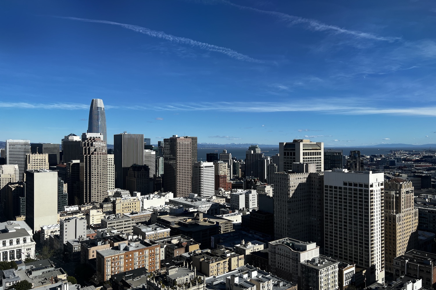 View of San Francisco from a rooftop