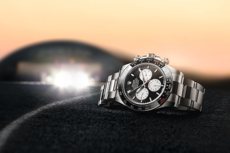 new Rolex Daytona on its side