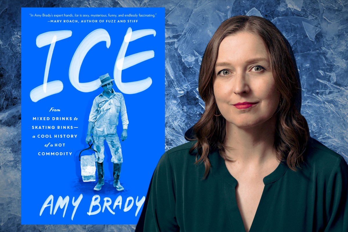 Author Amy Brady and the book "Ice"