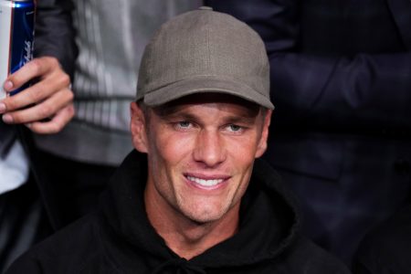 Tom Brady attends UFC 285 event at T-Mobile Arena in Las Vegas.