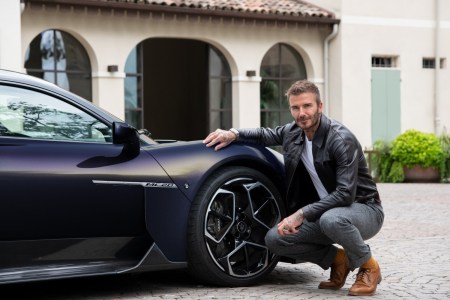 David Beckham and a Maserati