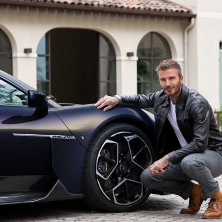 David Beckham and a Maserati