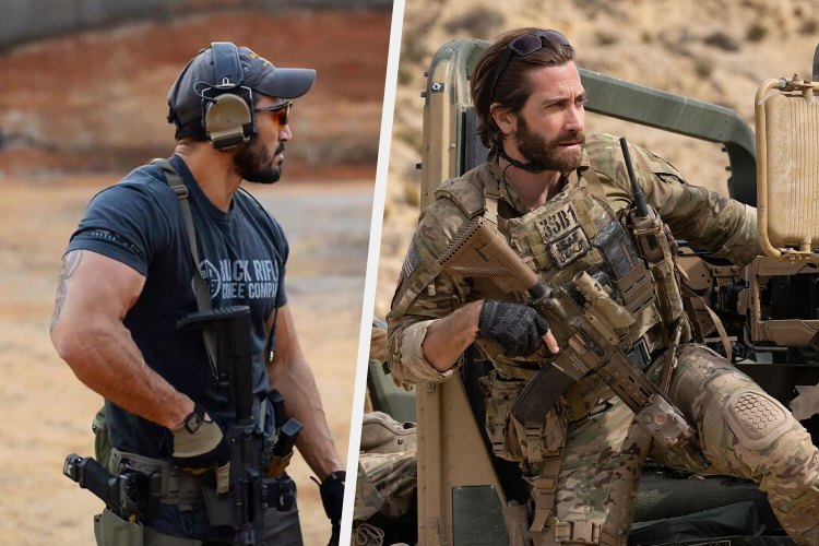 An image featuring a Green Beret and Jake Gyllenhaal.