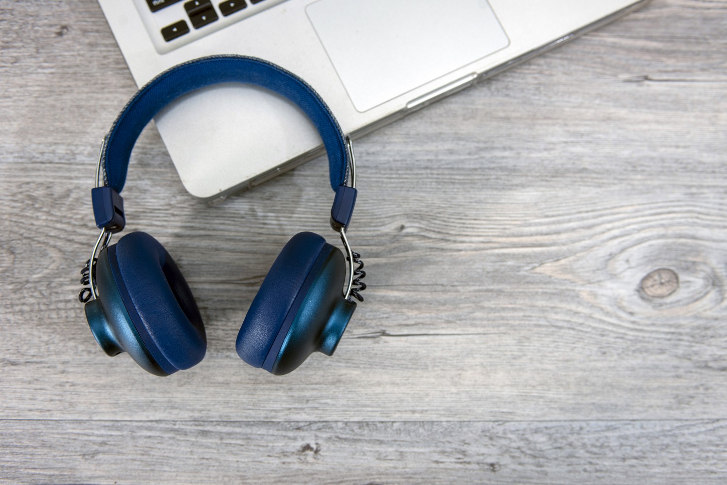 Headphones and laptop