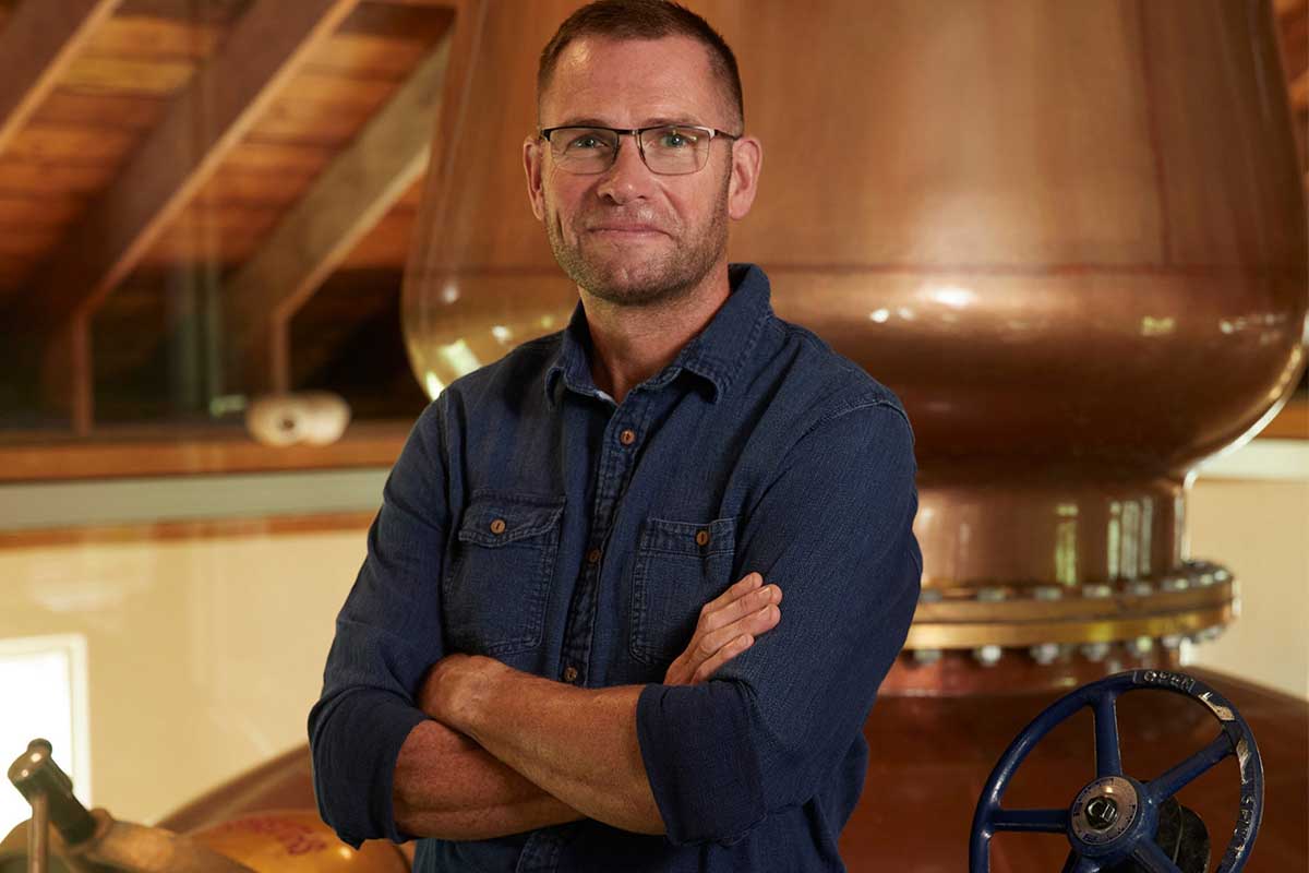 Master Distiller Shane Fraser at Tenmile Distillery in upstate NY