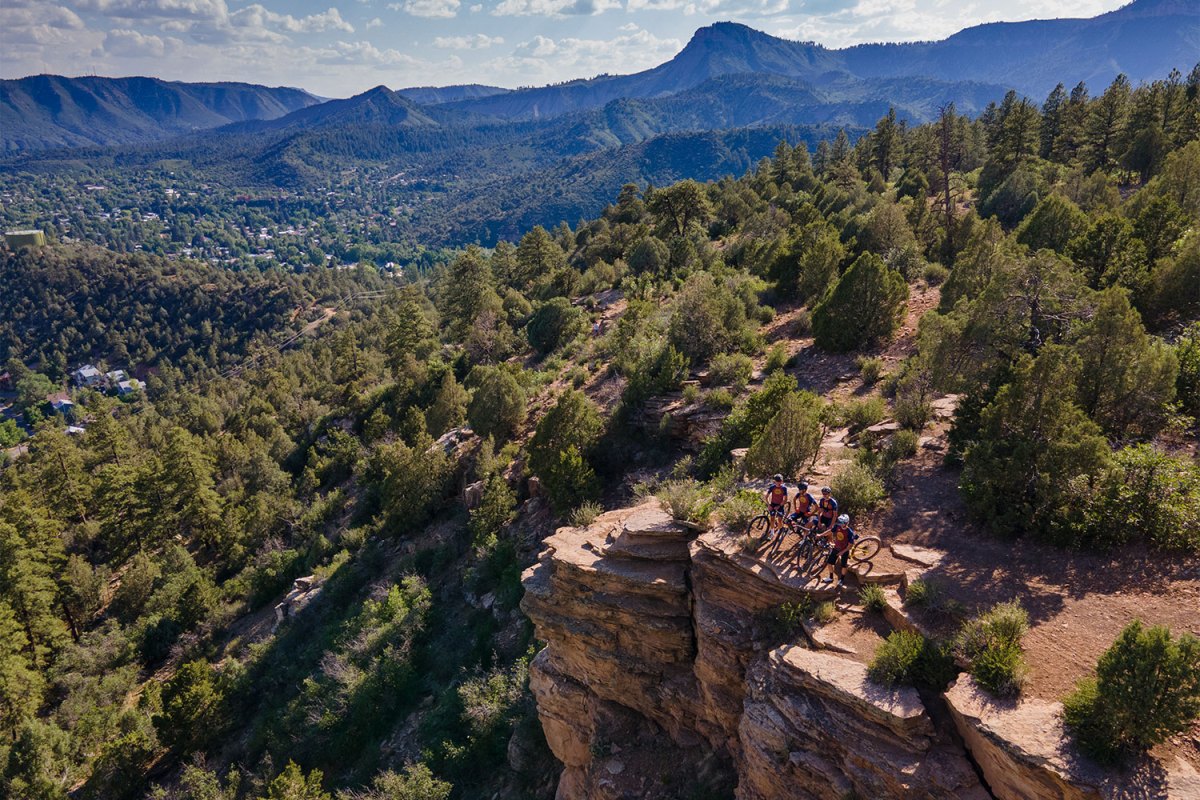 Bikers on a trail in Durango, Colorado, which is part of the Western Slope of the state