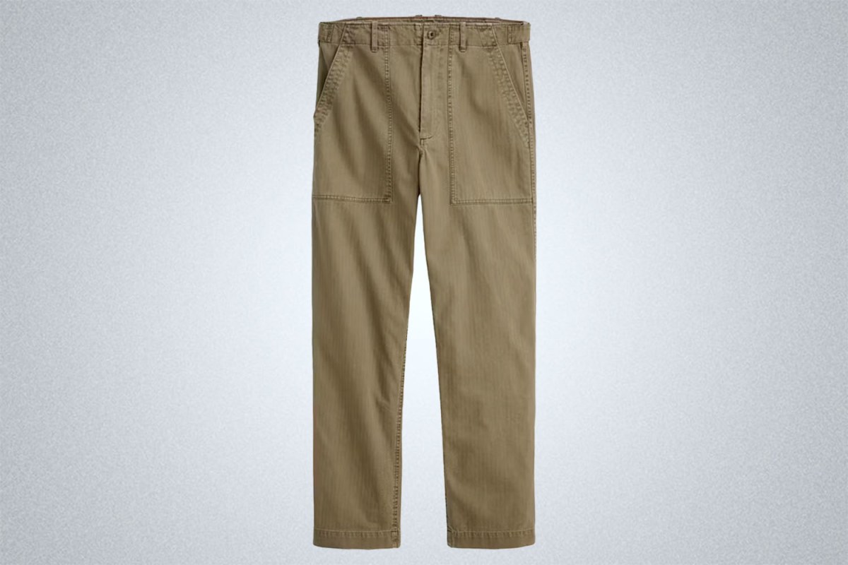 Alex Mill Recycled Cotton Herringbone Filed Pant