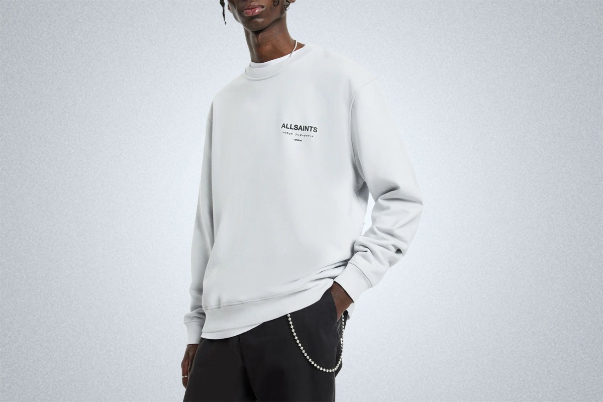 AllSaints Underground Logo Organic Cotton Graphic Sweatshirt