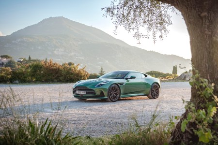 The Aston Martin DB12 for 2024 in iridescent emerald color