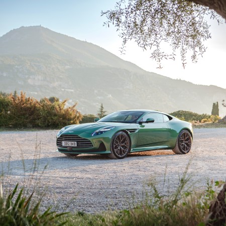 The Aston Martin DB12 for 2024 in iridescent emerald color