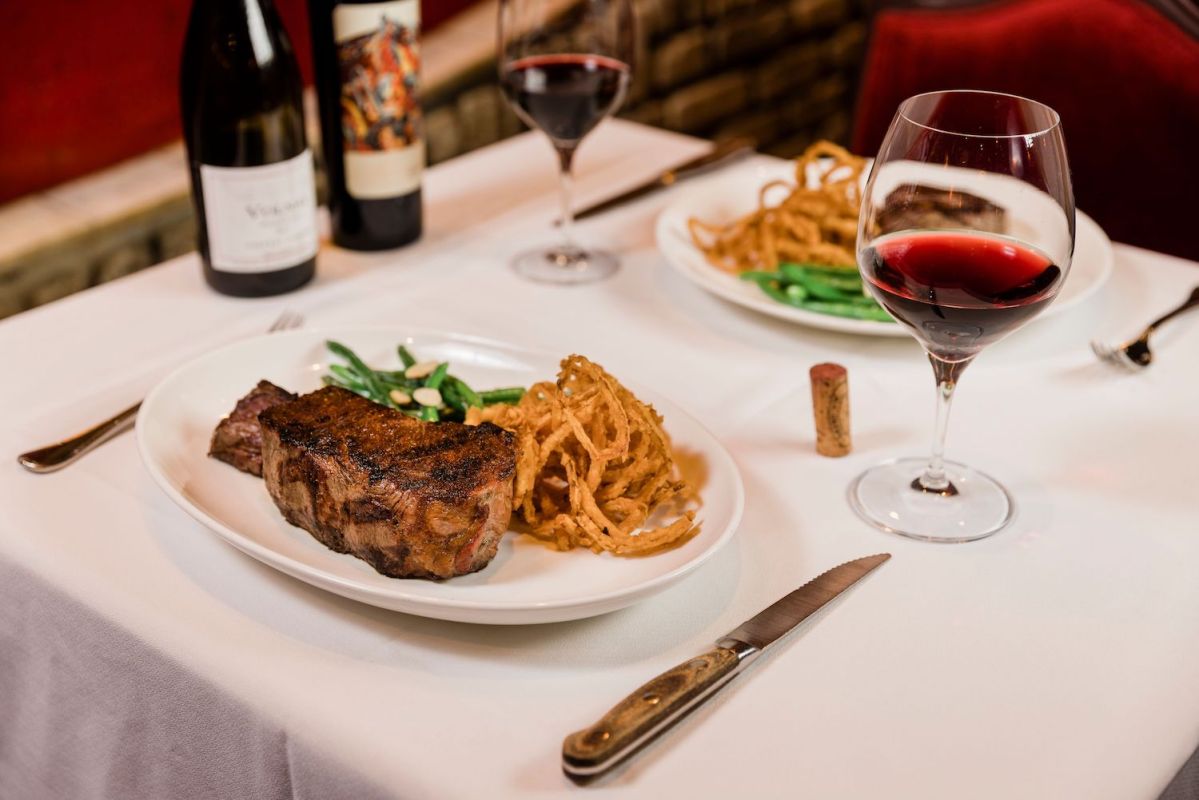 A classic steak dinner from Bern’s Steakhouse.