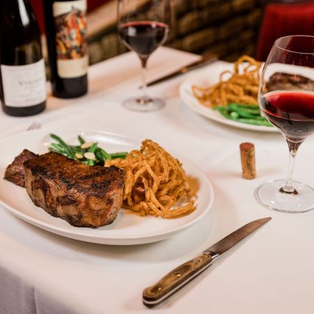 A classic steak dinner from Bern’s Steakhouse.