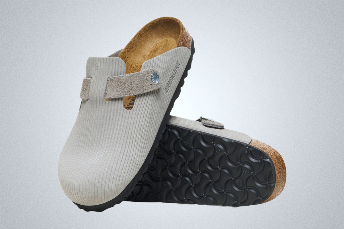 Birkenstock Boston Suede Embossed Slide