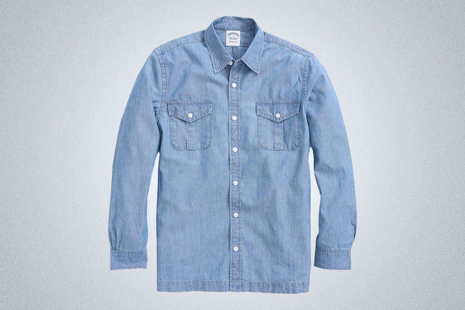 Brooks Brothers Relaxed Cotton Chambray Military Shirt
