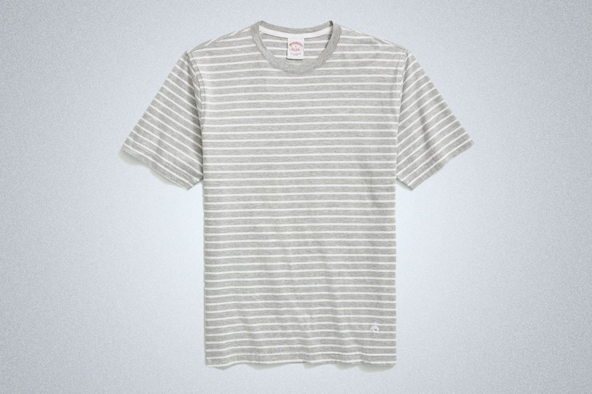 Brooks Brothers Supima Cotton Thin Stripe T-Shirt