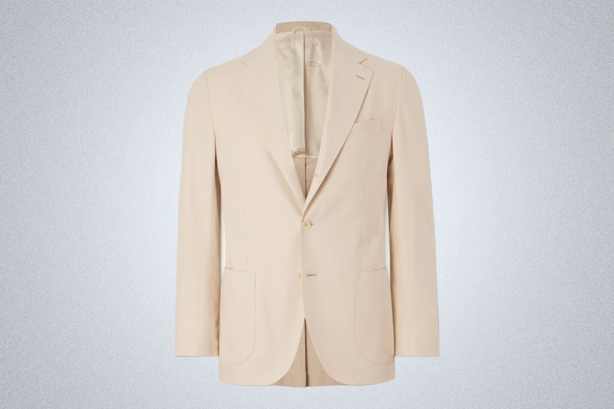 De Petrillo Cotton and Silk-Blend Blazer