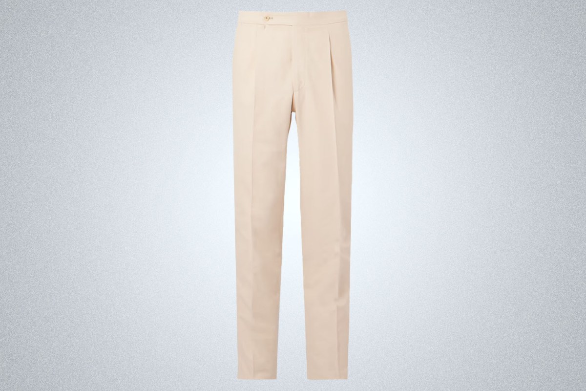 De Petrillo Cotton and Silk-Blend Suit Trouser