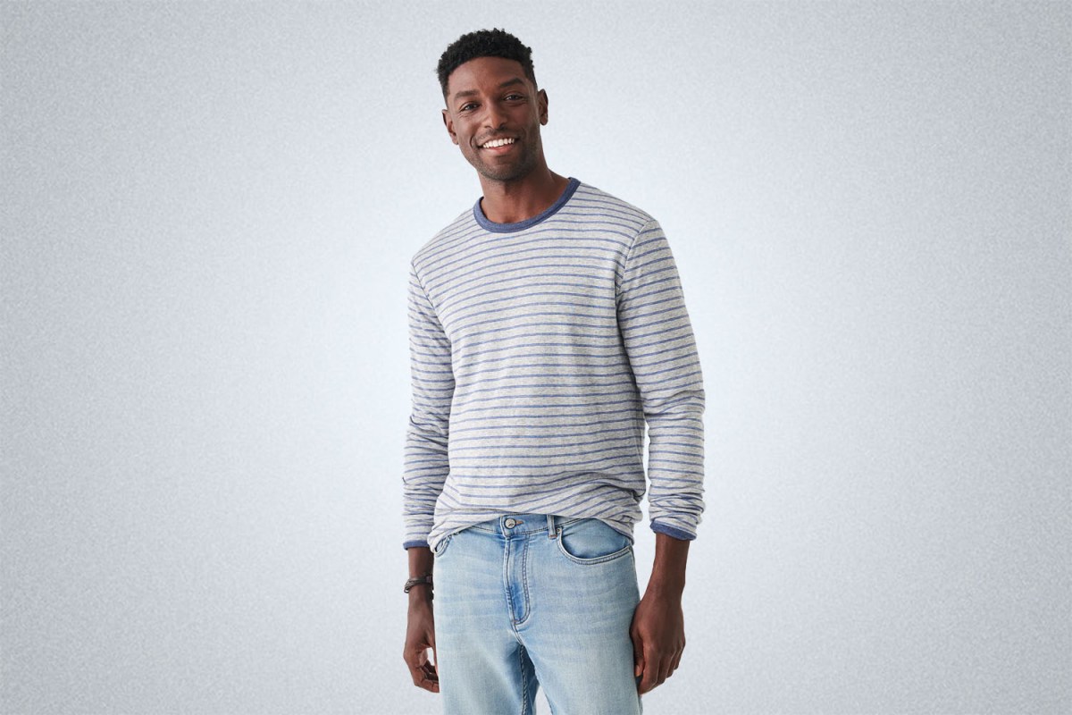 Faherty Cloud Cotton Reversible Crew