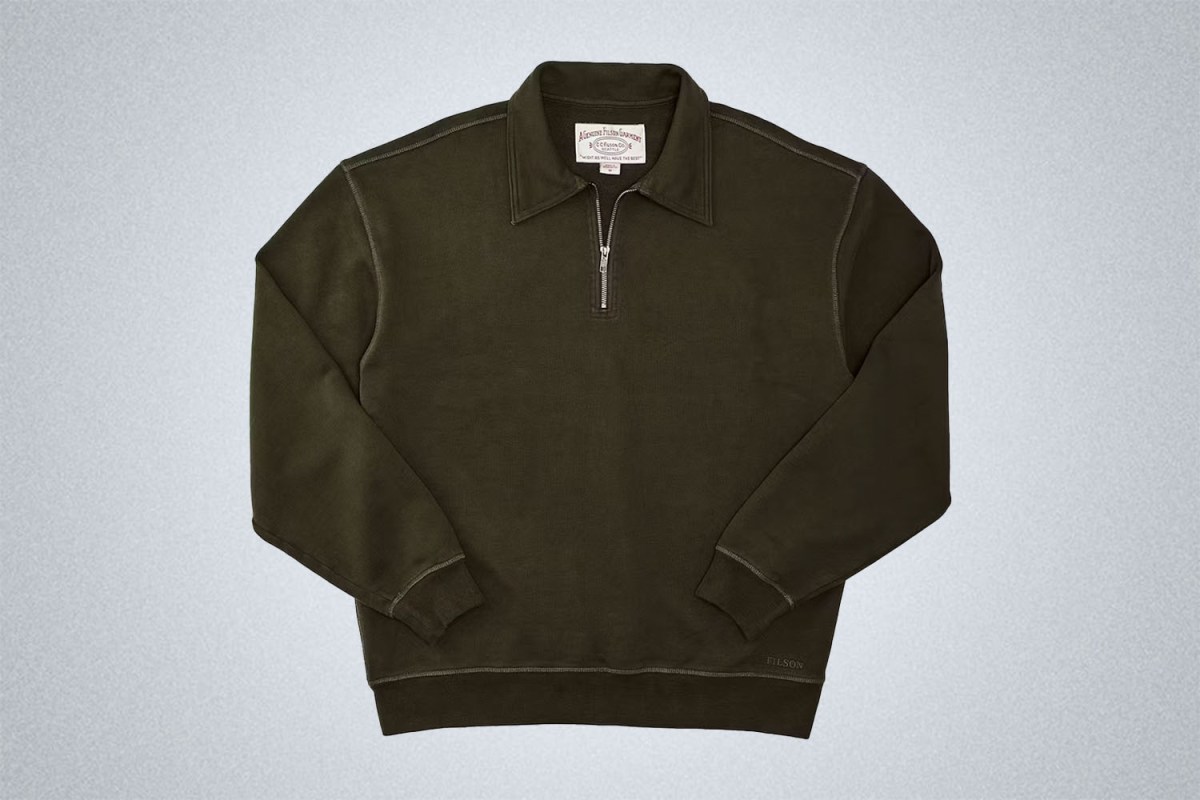 Filson Cotton Terry 12. oz Quarter Zip Sweatshirt