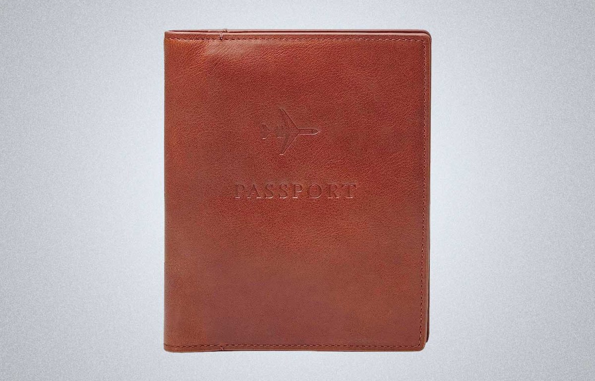Fossil Leather RFID Blocking Passport Holder Case Wallet