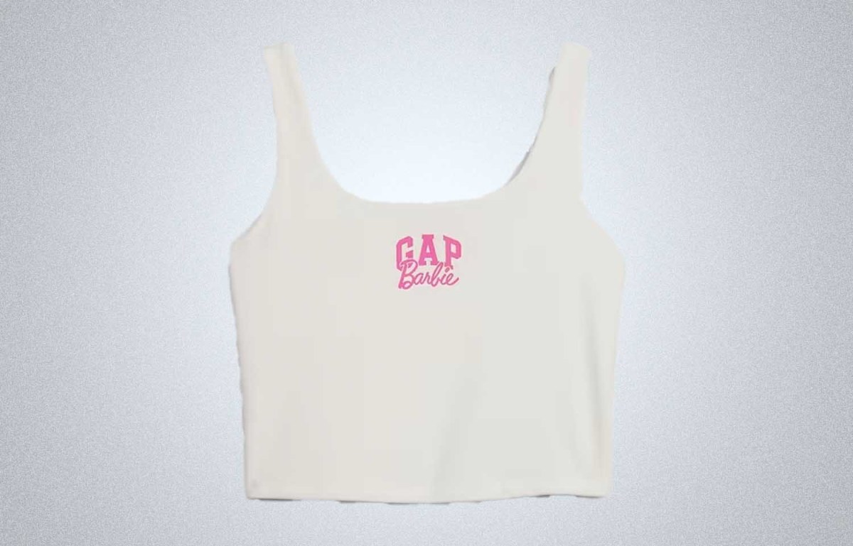 Gap × Barbie Adult Arch Logo Cropped Tank Top