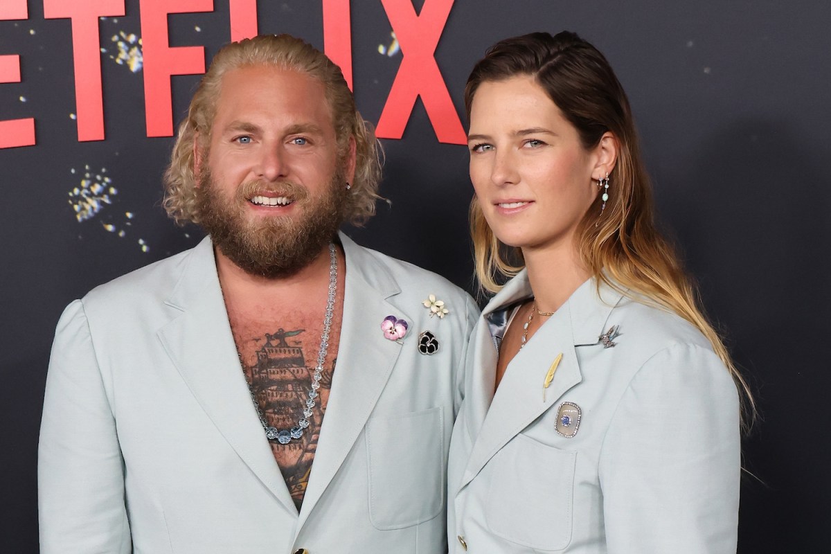 Jonah Hill and Sarah Brady attend the world premierof Netflix's "Don't Look Up"