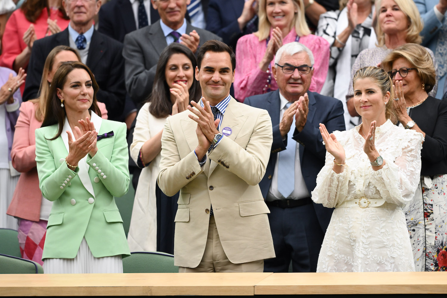 a photo of Roger Federer at Wimbledon 2023.