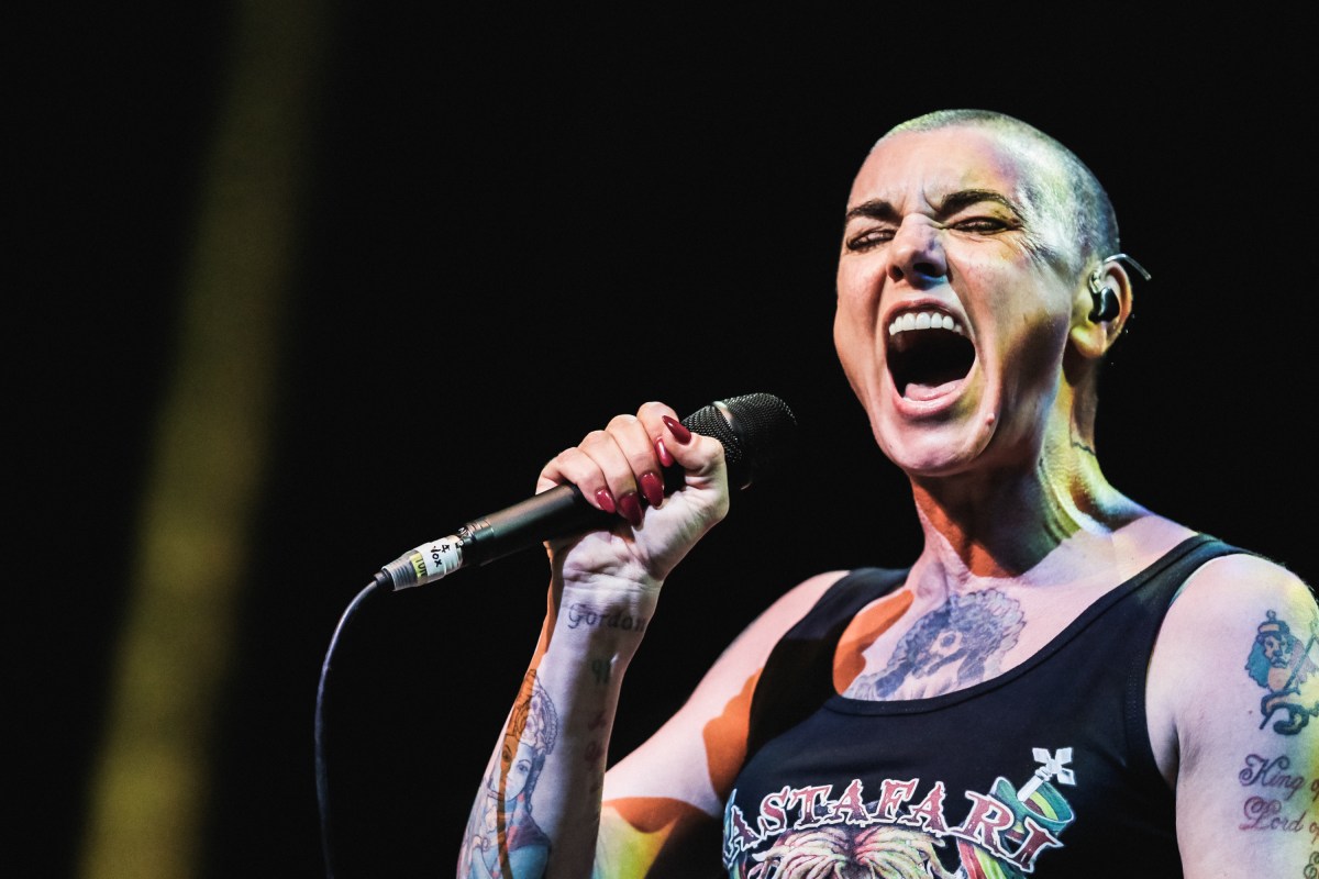 Sinead O'Connor performs on stage at The Roundhouse on August 12, 2014 in London.