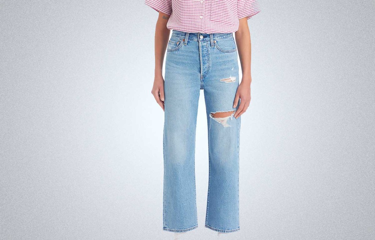 Levi’s Ribcage Ripped High Waist Ankle Straight Leg Jeans