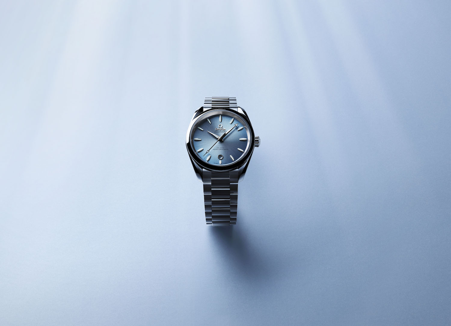 Silver/light blue/gray watch