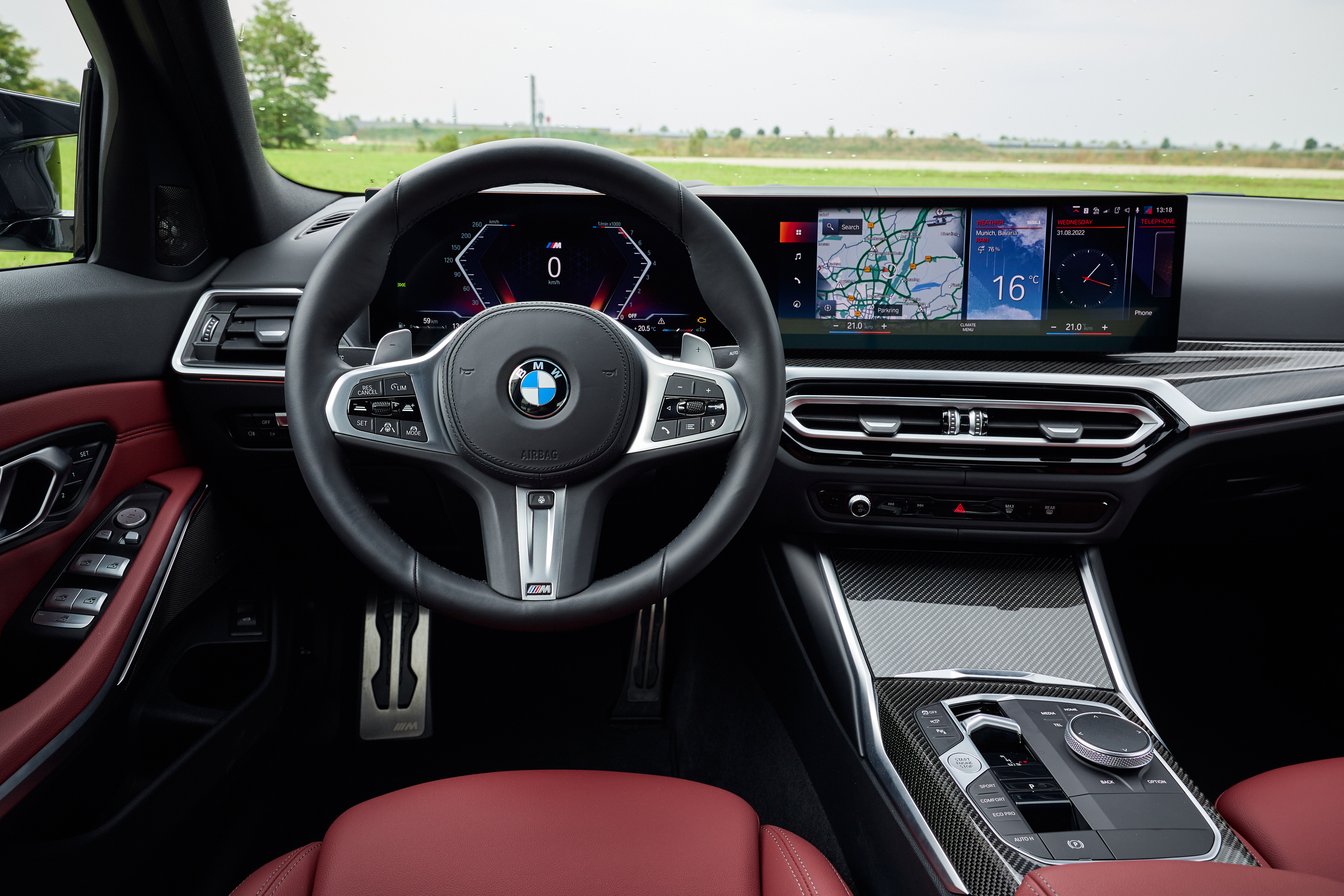The 2023 BMW M340i xDrive dashboard