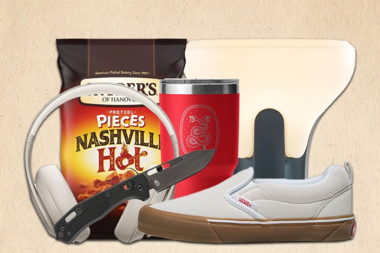 a collage of the products of the week on a tan background