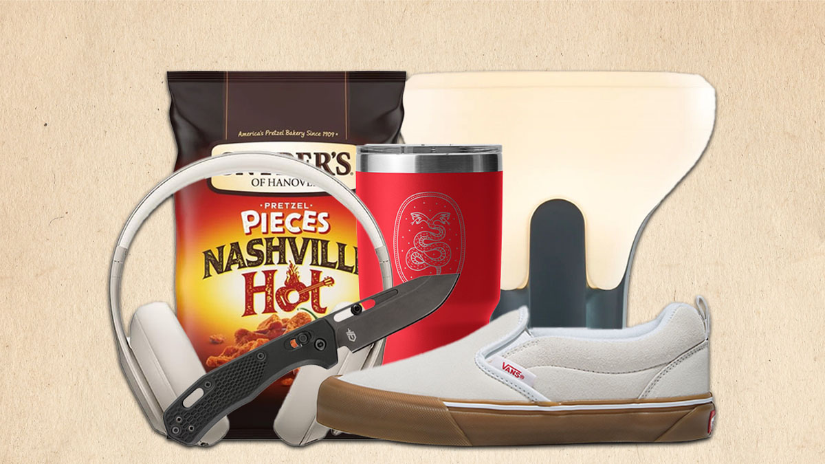 a collage of the products of the week on a tan background