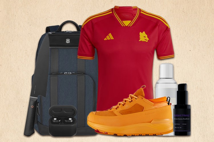 a collage of the products of the week on a tan background