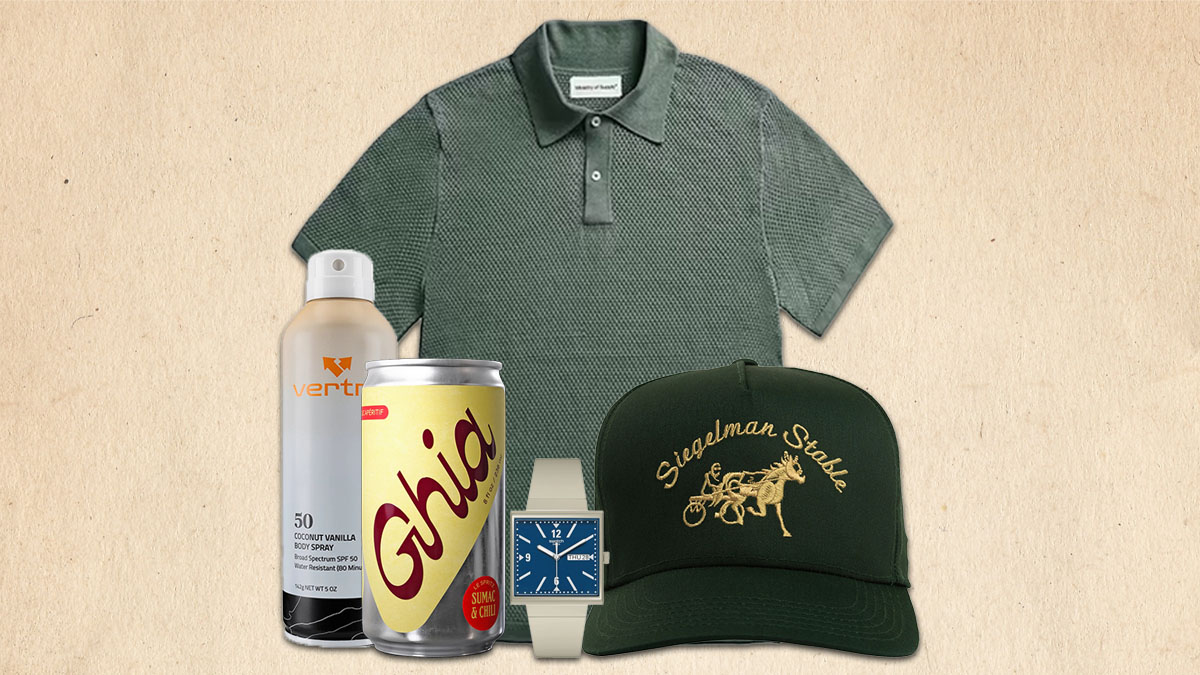 a collage of the products of the week on a tan background