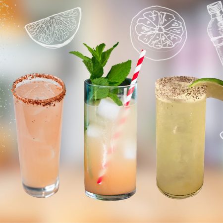 paloma variations with illustrations of limes and tequila