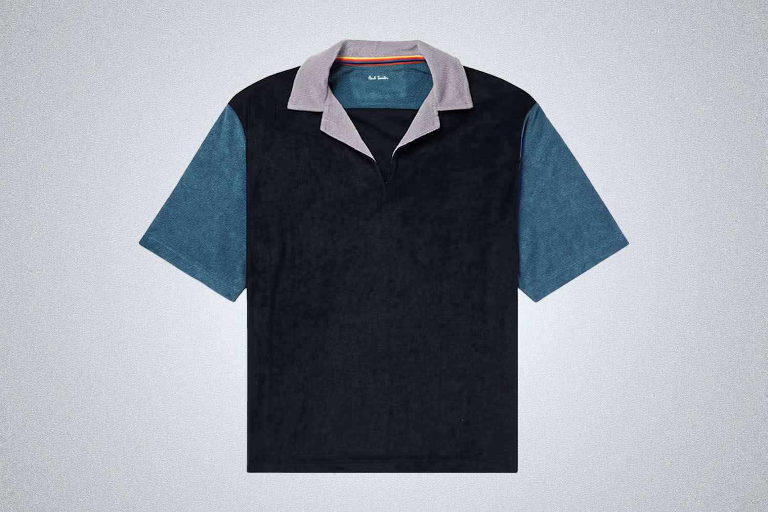 Paul Smith Towelling Lounge Colour-Block Terry Polo Shirt