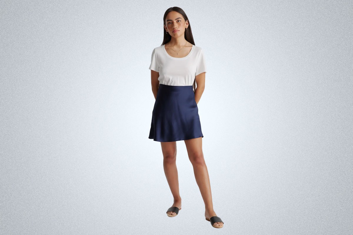 Quince 100% Washable Silk Mini Skirt