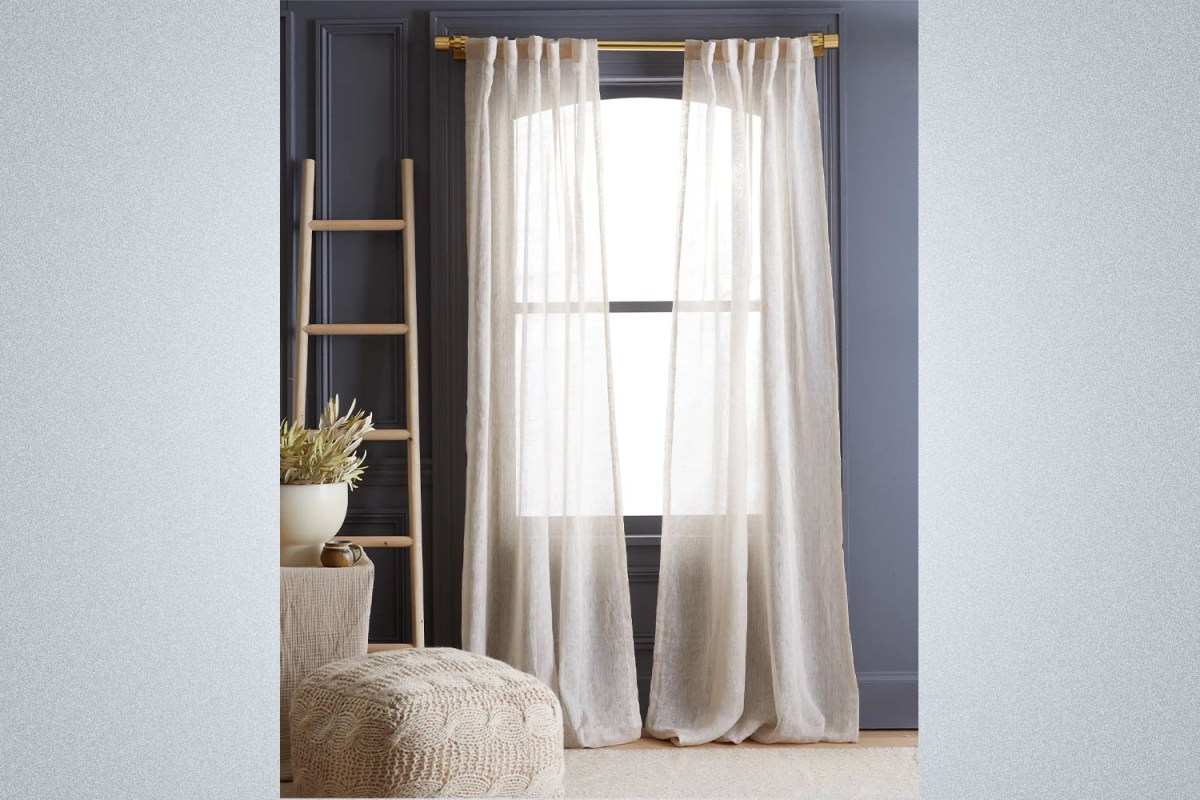 Quince European Linen Sheer Curtain Set (Set of 2)