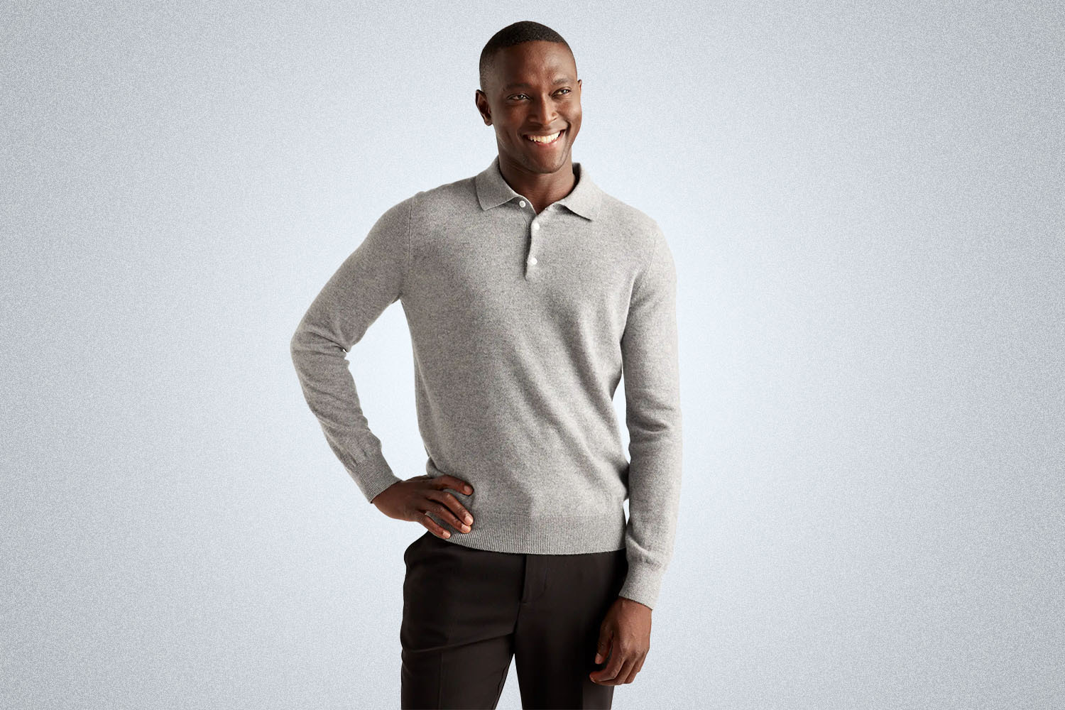 Quince Mongolian Cashmere Polo Sweater