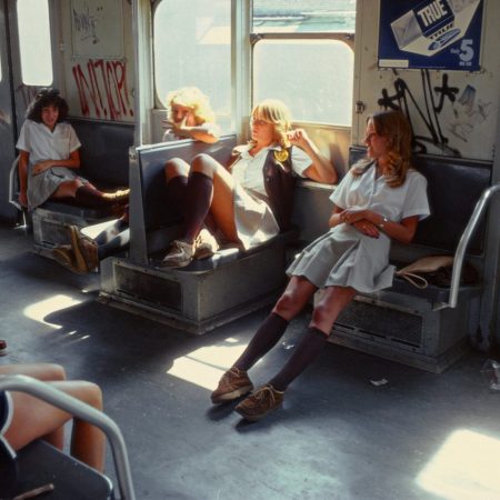 Schoolgirls on the A-Train to far Rockaway, Subway New York, 1978, Unguided Tour Hell on Wheels, NY, 1977-1985