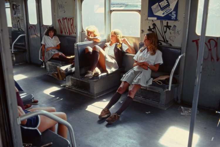 Schoolgirls on the A-Train to far Rockaway, Subway New York, 1978, Unguided Tour Hell on Wheels, NY, 1977-1985