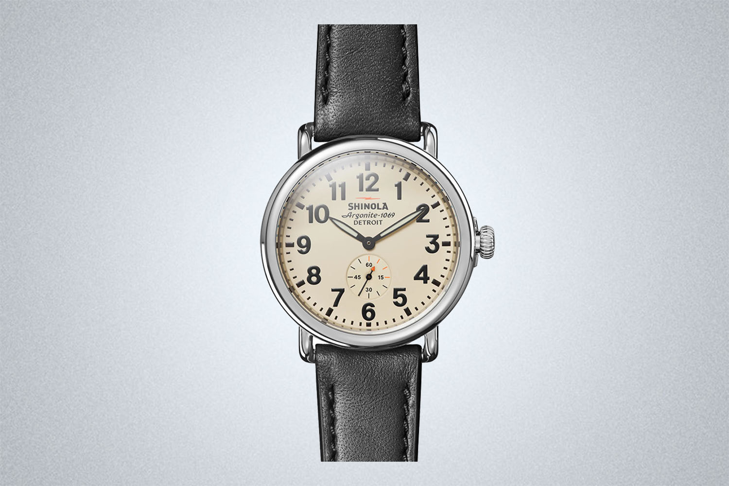 Shinola 41mm Runwell Leather Strap Watch