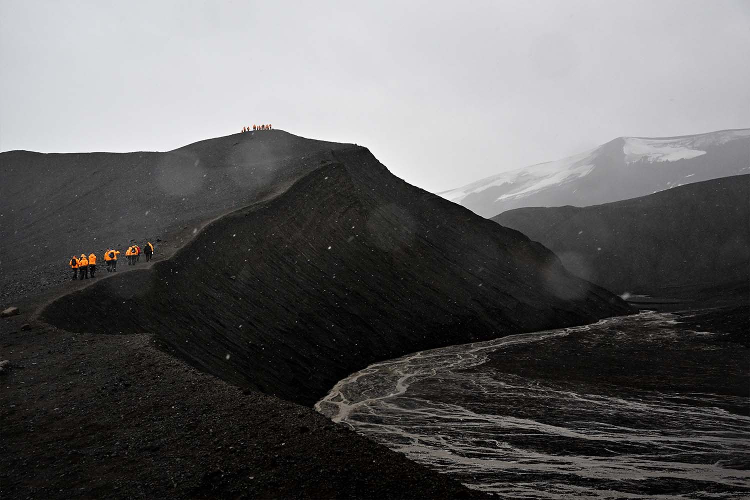 Bucket list item: trek up a black volcano in Antarctica