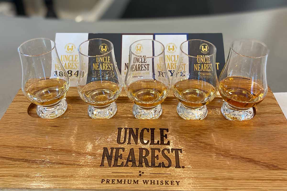 Five whiskeys from Uncle Nearest, a TN distillery that earned several major awards at this year's IWC competition