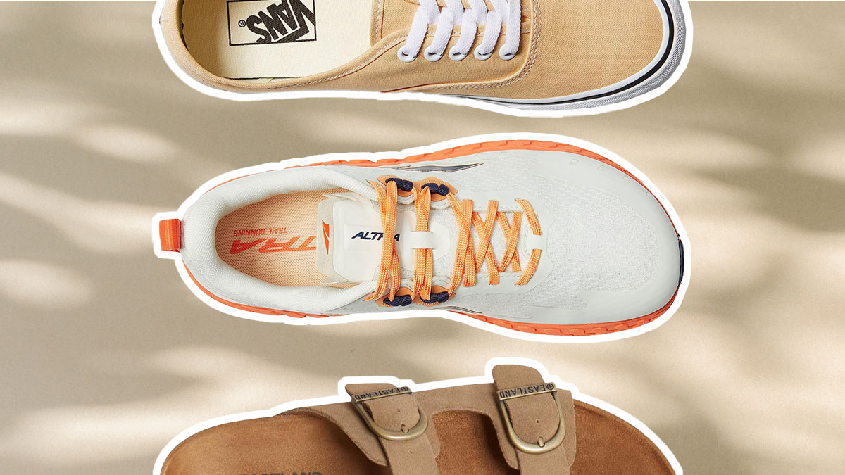 a collage of items from the Zappos Summer Clearance sale on a shadowed background